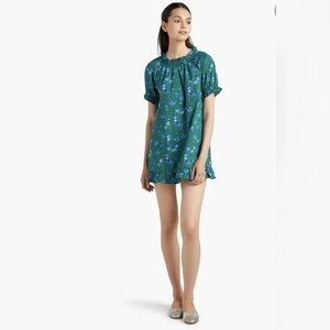 Hill House Katherine Nap Dress - Emerald Space Floral